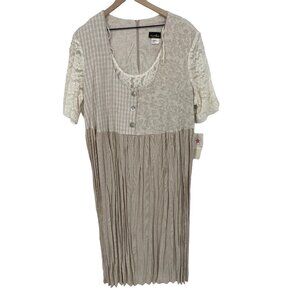 Vintage A.S. Elliot 80s LINEN FLAX BLEND COTTAGECORE 20W NATURAL MADE IN USA NWT